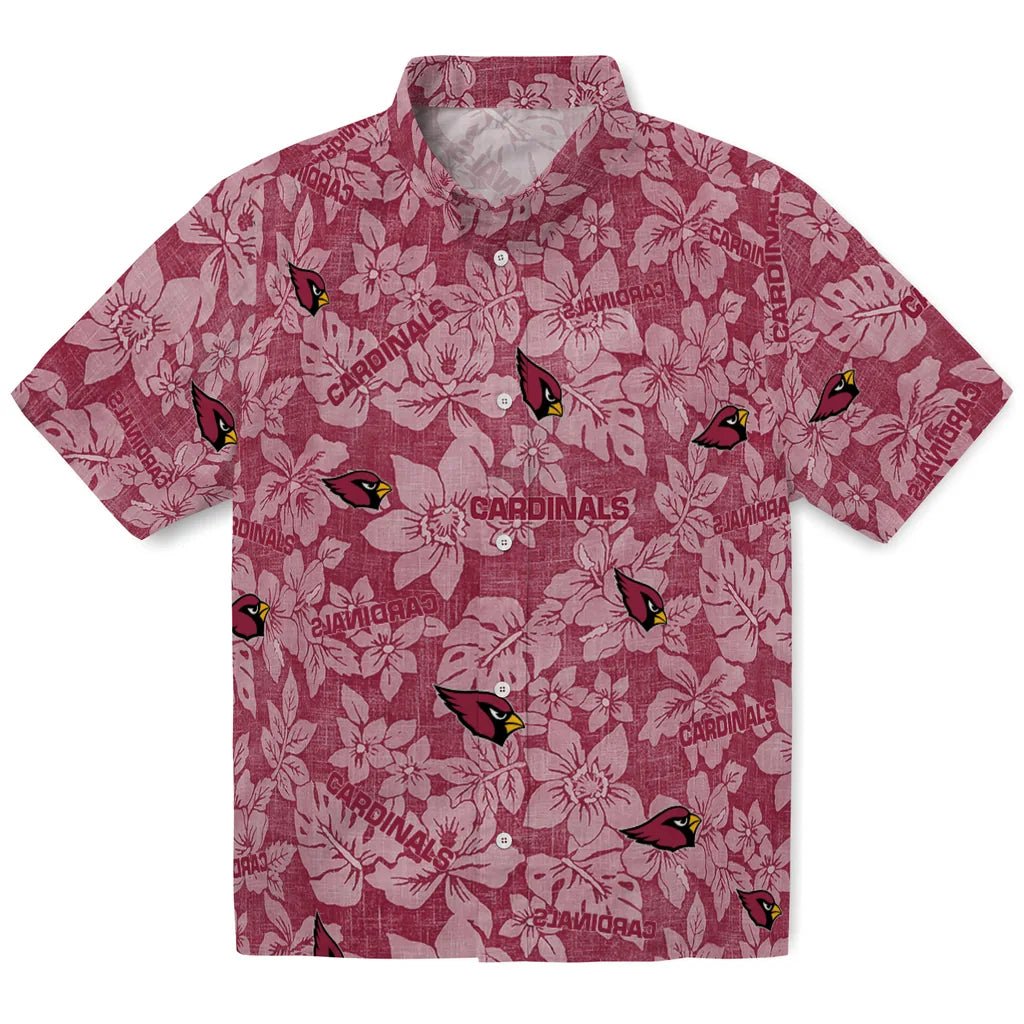 Arizona Cardinals Hawaiian Shirt - Hibiscus Oasis | Moonbestprint