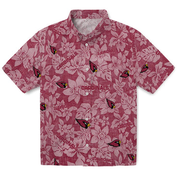 Arizona Cardinals Hawaiian Shirt - Hibiscus Oasis | Moonbestprint
