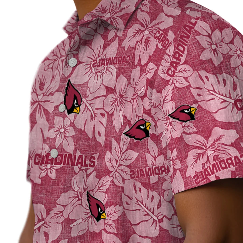 Arizona Cardinals Hawaiian Shirt - Hibiscus Oasis | Moonbestprint