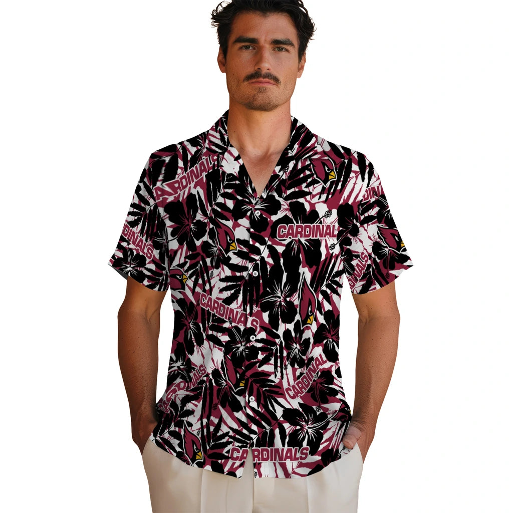 Arizona Cardinals Hawaiian Shirt - Hibiscus Overlay | Moonbestprint