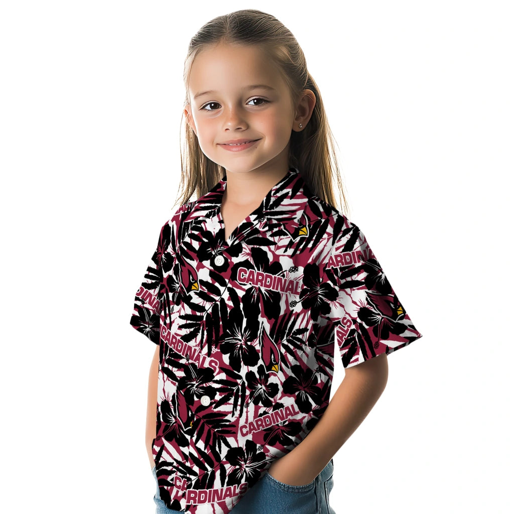 Arizona Cardinals Hawaiian Shirt - Hibiscus Overlay | Moonbestprint