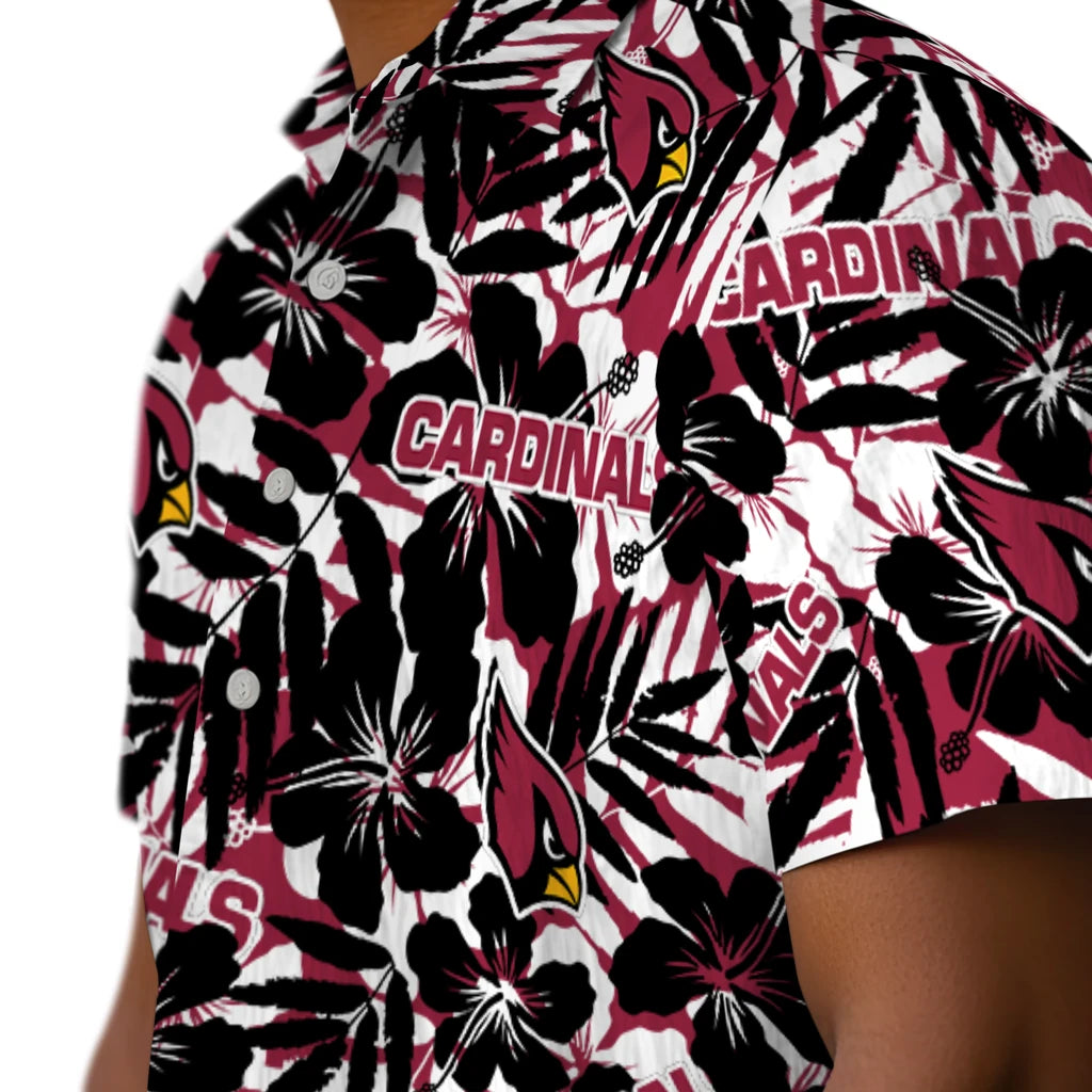 Arizona Cardinals Hawaiian Shirt - Hibiscus Overlay | Moonbestprint