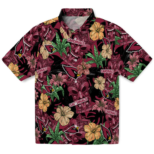 Arizona Cardinals Hawaiian Shirt - Hibiscus Tiki Jungle | Moonbestprint
