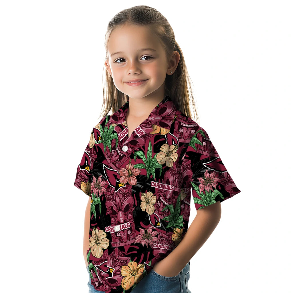 Arizona Cardinals Hawaiian Shirt - Hibiscus Tiki Jungle | Moonbestprint