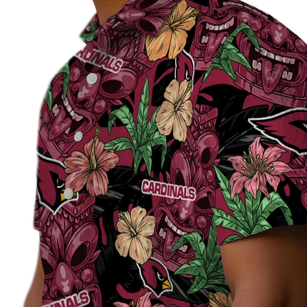 Arizona Cardinals Hawaiian Shirt - Hibiscus Tiki Jungle | Moonbestprint