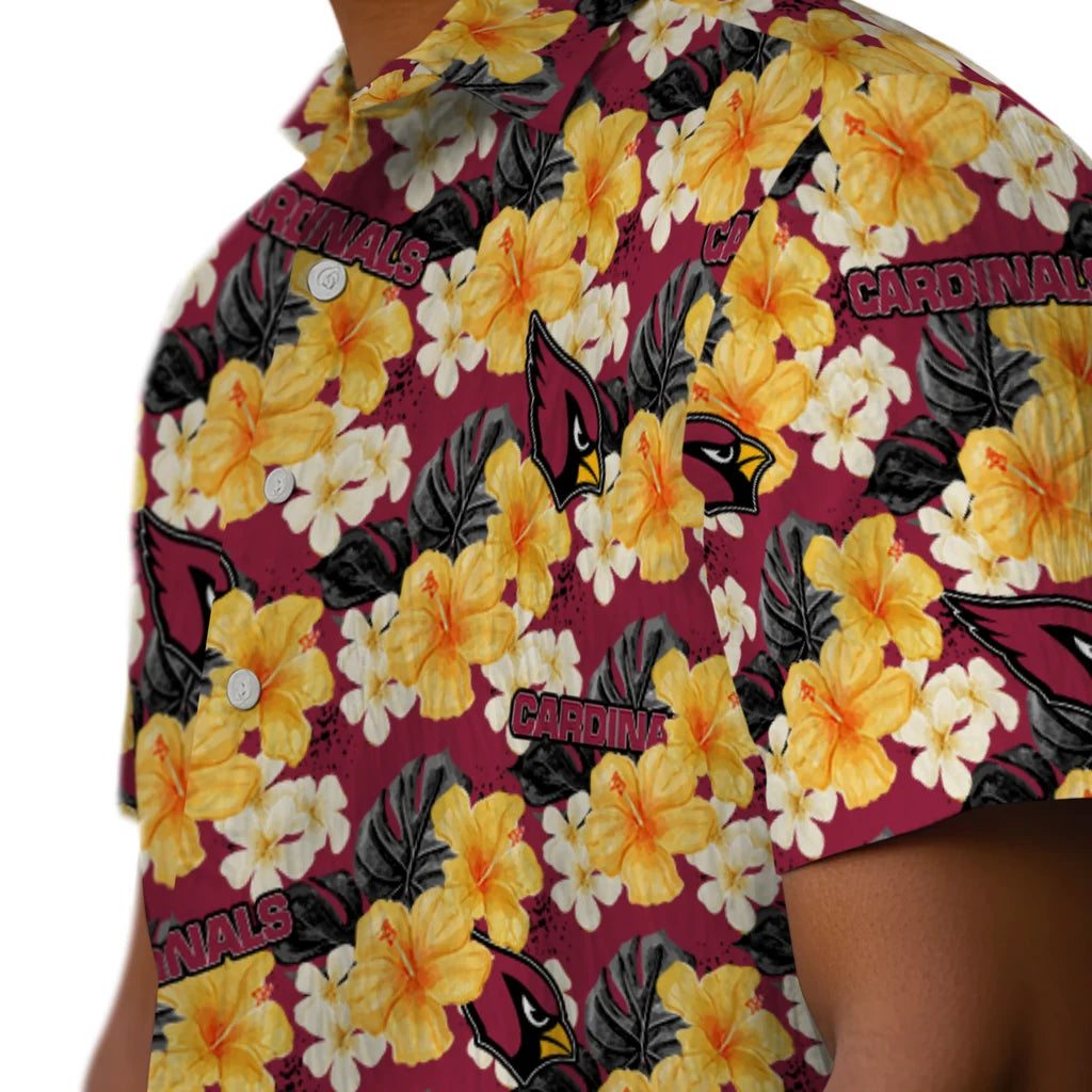 Arizona Cardinals Hawaiian Shirt - Hibiscus Tropics | Moonbestprint