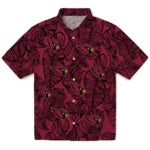 Arizona Cardinals Hawaiian Shirt - Leaf Outline | Moonbestprint