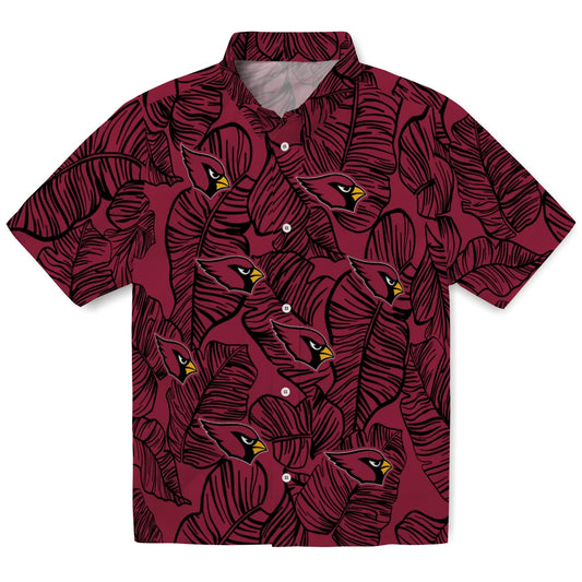 Arizona Cardinals Hawaiian Shirt - Leaf Outline | Moonbestprint