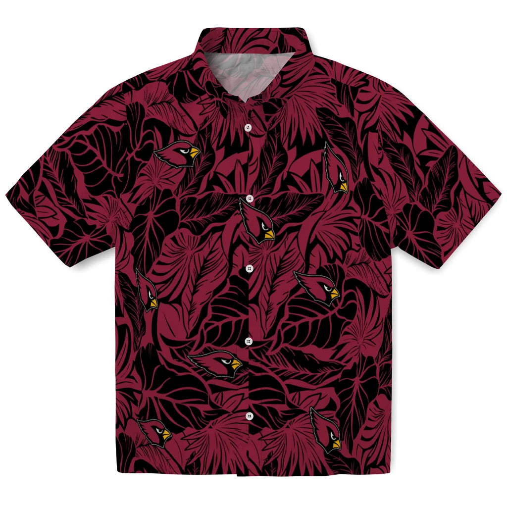 Arizona Cardinals Hawaiian Shirt - Monstera Layer | Moonbestprint