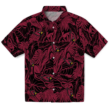 Arizona Cardinals Hawaiian Shirt - Monstera Layer | Moonbestprint