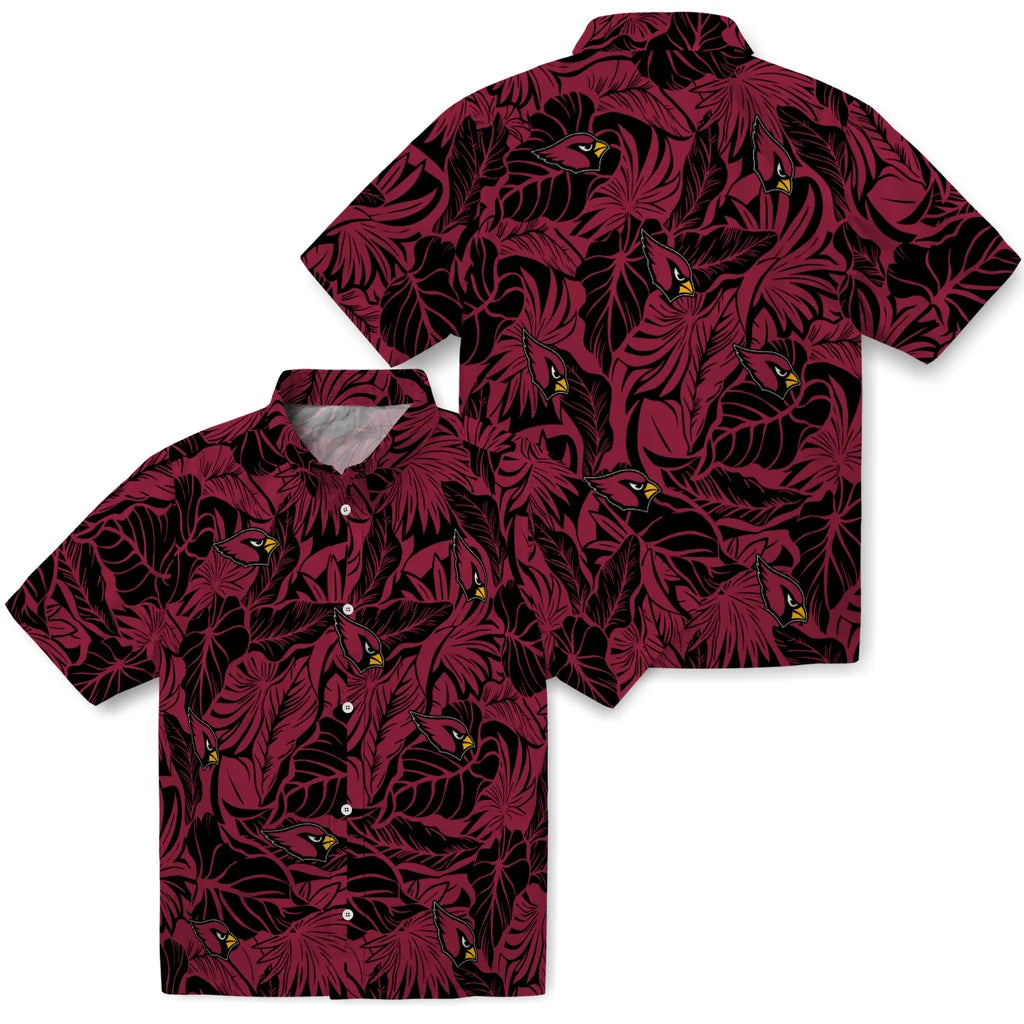 Arizona Cardinals Hawaiian Shirt - Monstera Layer | Moonbestprint