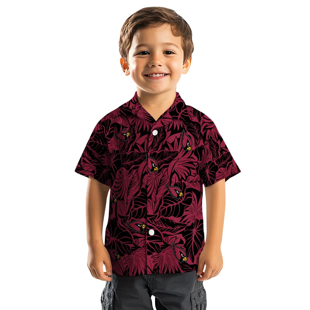 Arizona Cardinals Hawaiian Shirt - Monstera Layer | Moonbestprint