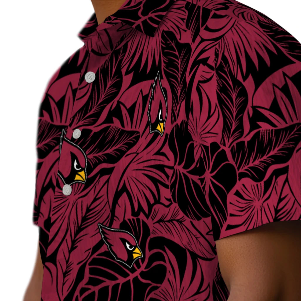 Arizona Cardinals Hawaiian Shirt - Monstera Layer | Moonbestprint