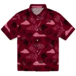 Arizona Cardinals Hawaiian Shirt - Palm And Clouds | Moonbestprint