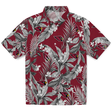 Arizona Cardinals Hawaiian Shirt - Palm Leaves | Moonbestprint