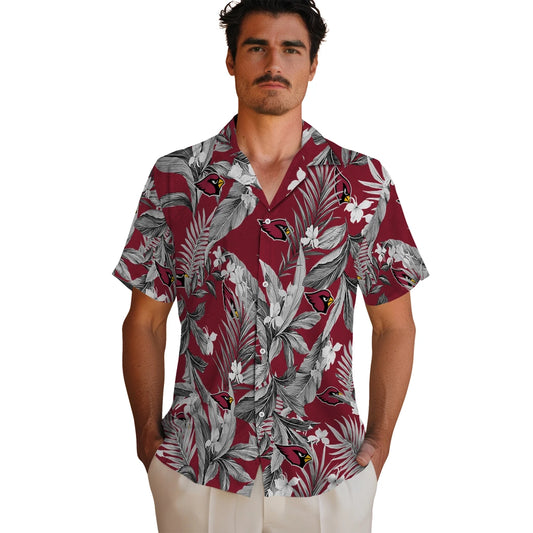 Arizona Cardinals Hawaiian Shirt - Palm Leaves | Moonbestprint