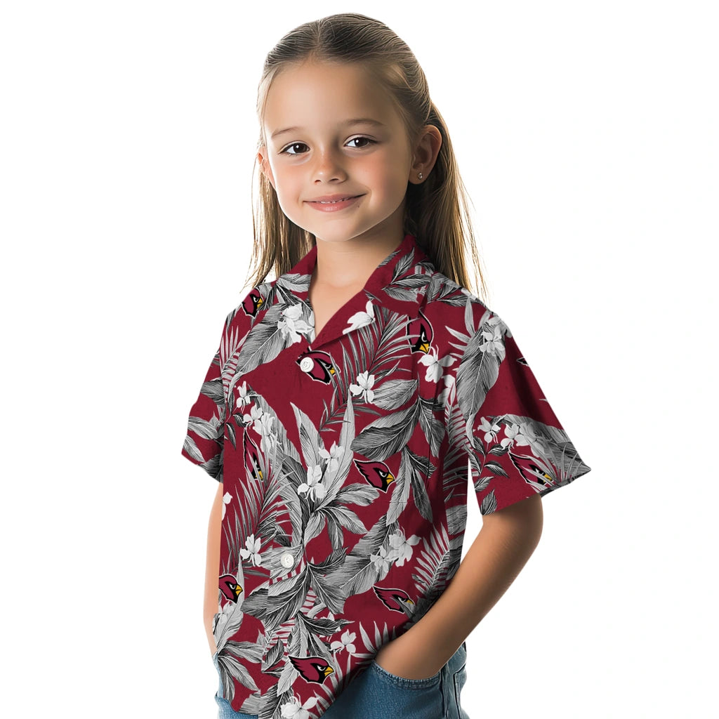 Arizona Cardinals Hawaiian Shirt - Palm Leaves | Moonbestprint