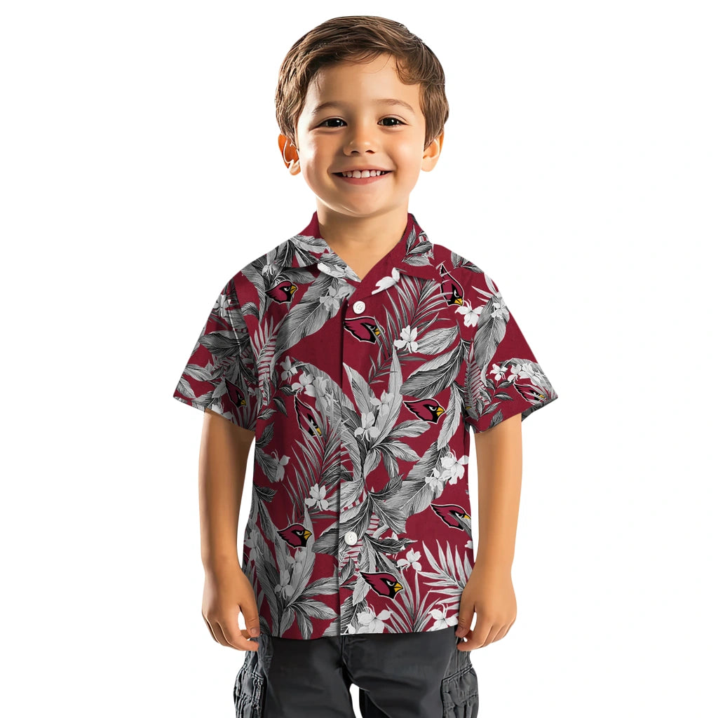Arizona Cardinals Hawaiian Shirt - Palm Leaves | Moonbestprint