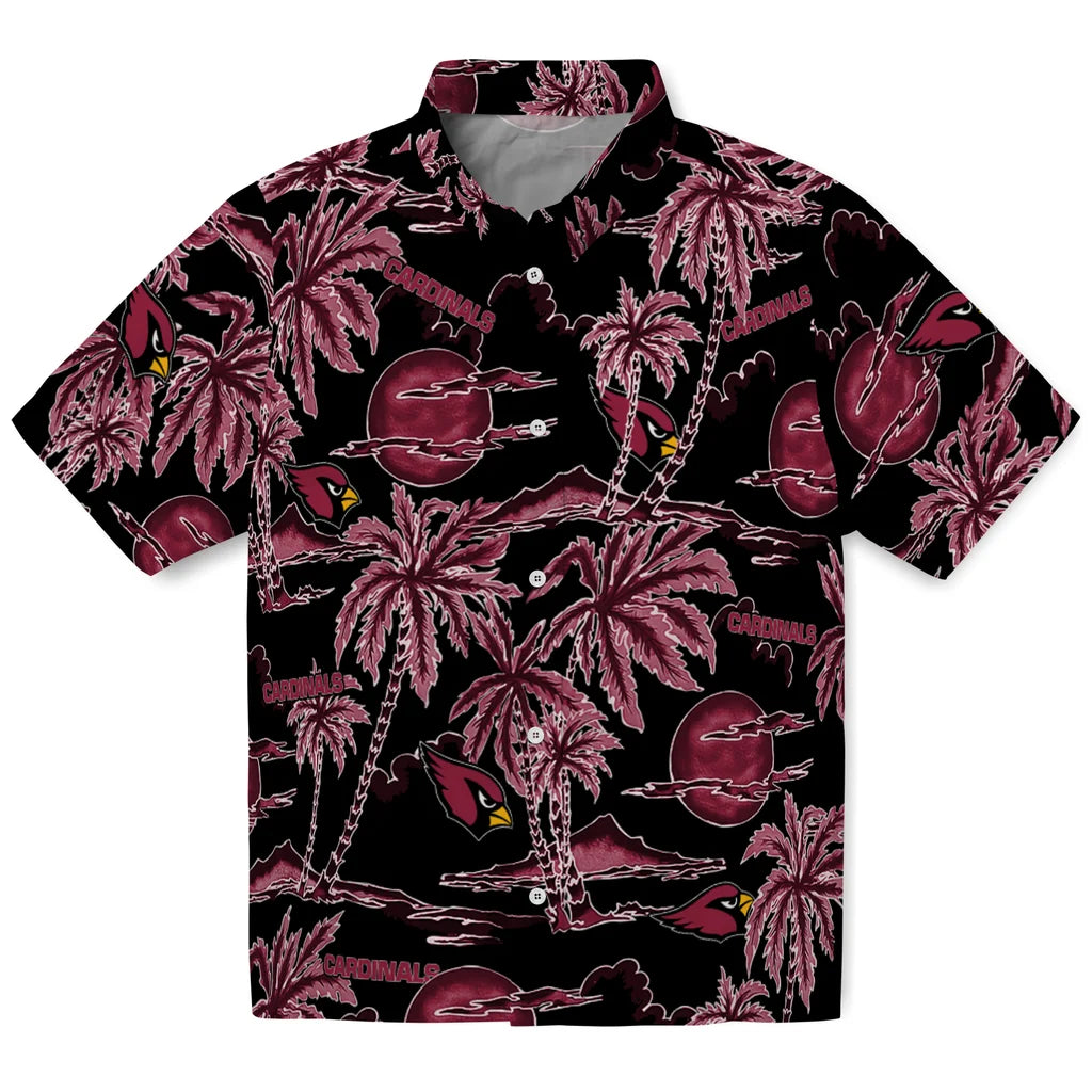 Arizona Cardinals Hawaiian Shirt - Palm Sunset | Moonbestprint