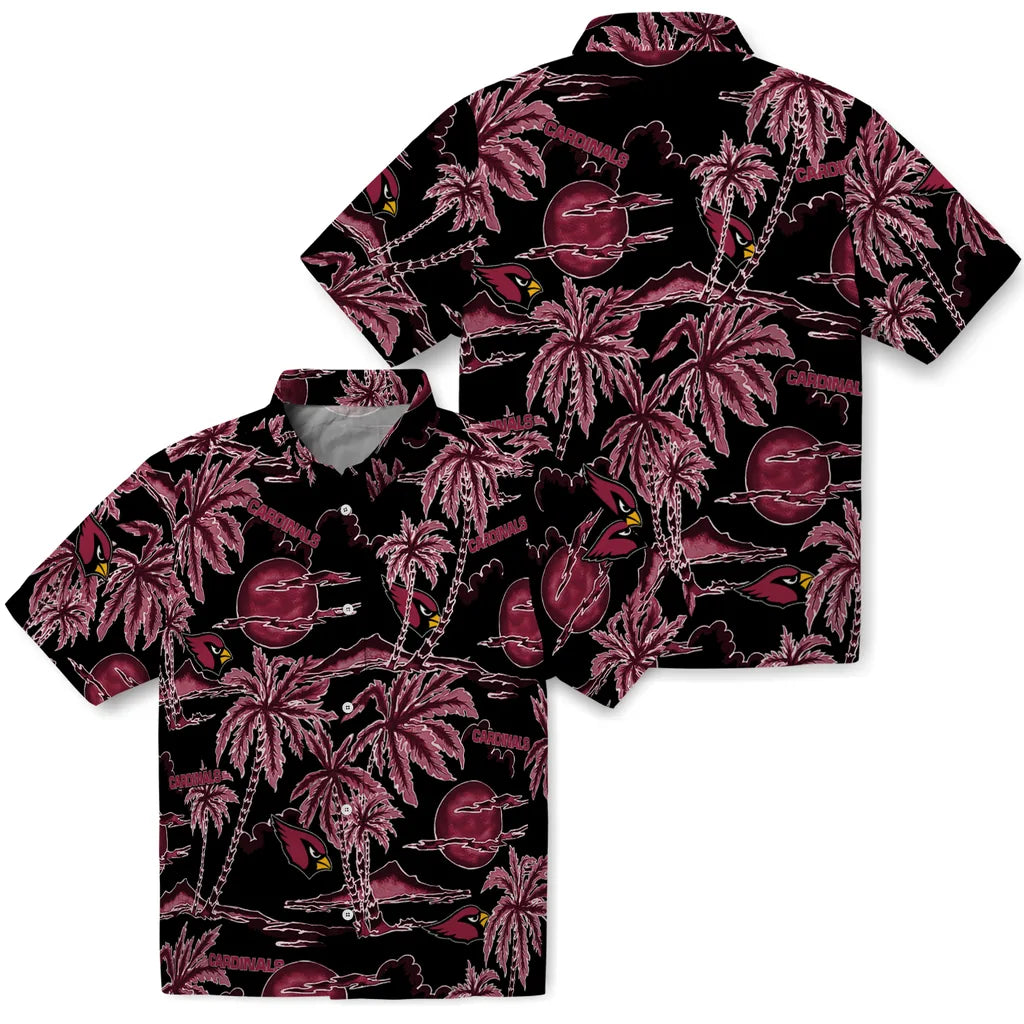 Arizona Cardinals Hawaiian Shirt - Palm Sunset | Moonbestprint