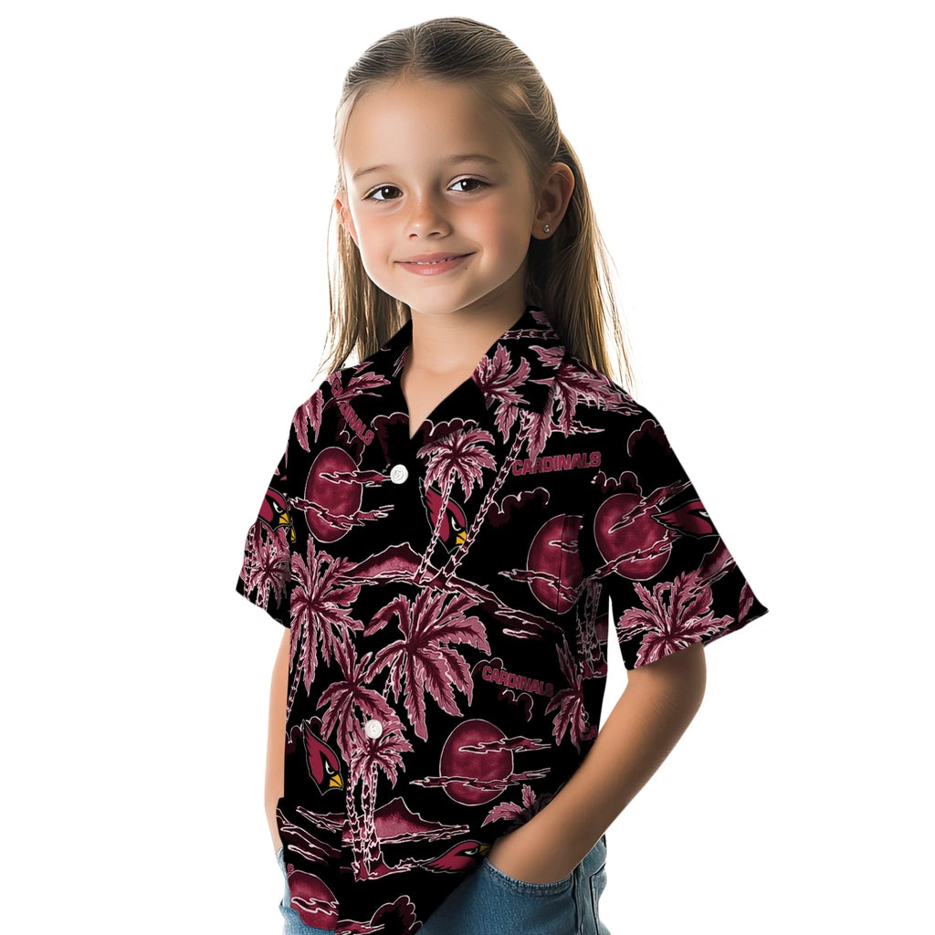 Arizona Cardinals Hawaiian Shirt - Palm Sunset | Moonbestprint