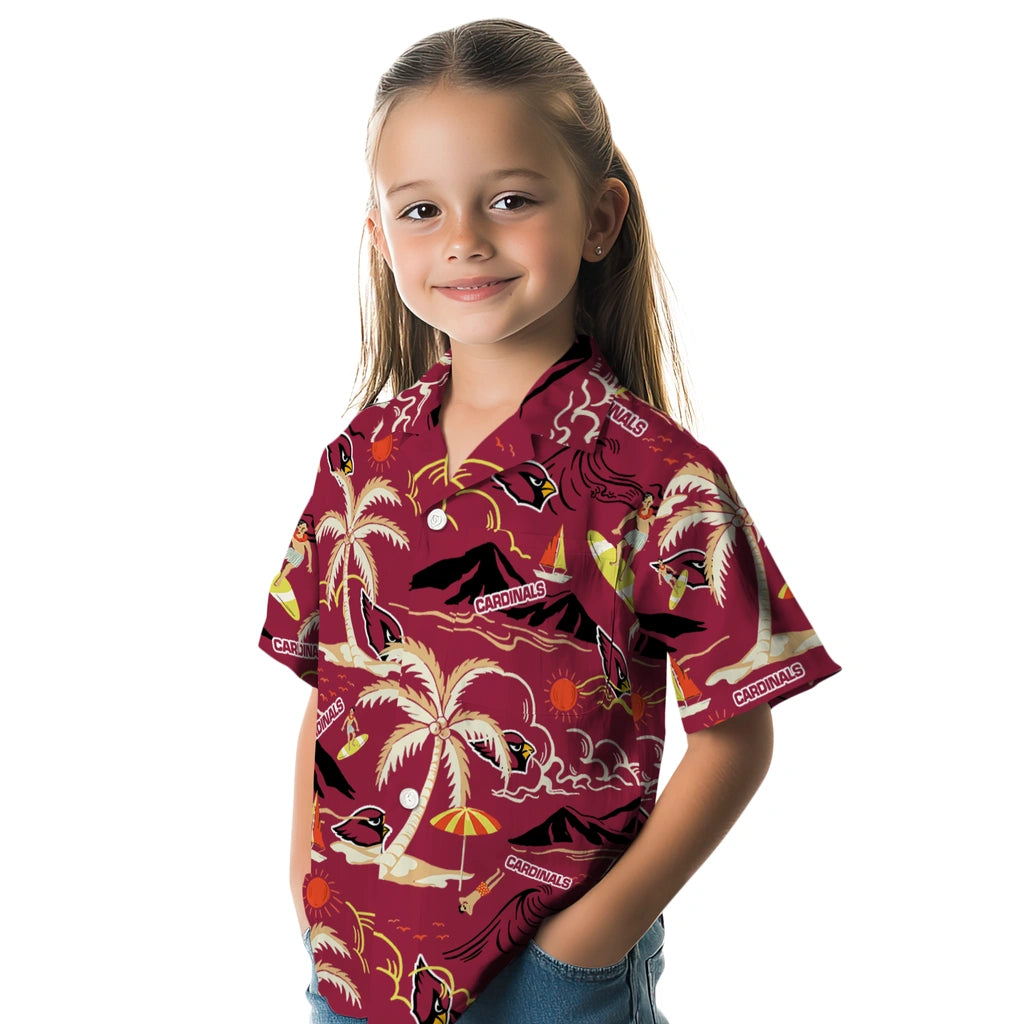 Arizona Cardinals Hawaiian Shirt - Palm Tree Island | Moonbestprint