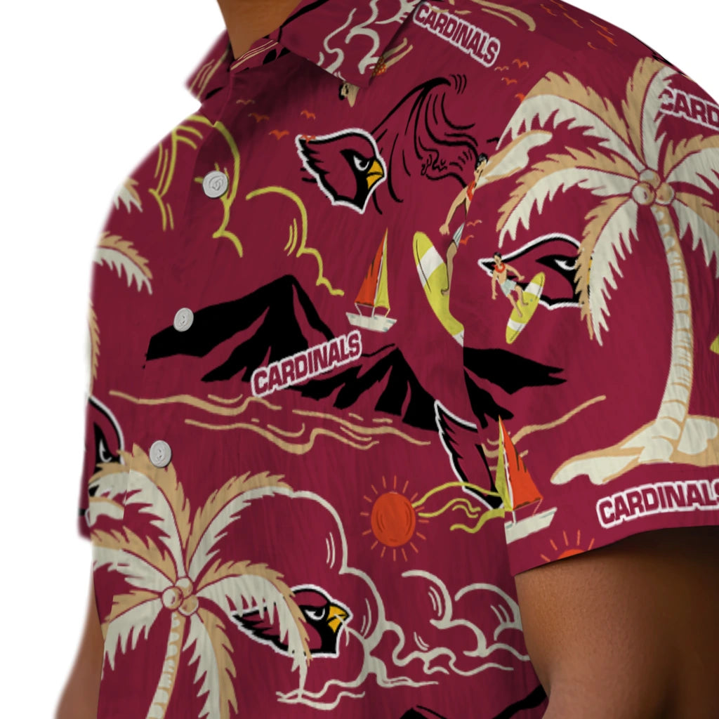 Arizona Cardinals Hawaiian Shirt - Palm Tree Island | Moonbestprint
