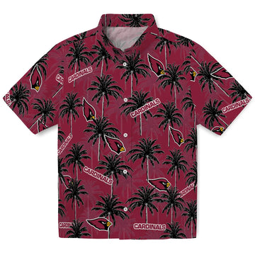 Arizona Cardinals Hawaiian Shirt - Palm Tree Motif | Moonbestprint