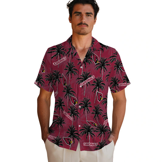 Arizona Cardinals Hawaiian Shirt - Palm Tree Motif | Moonbestprint