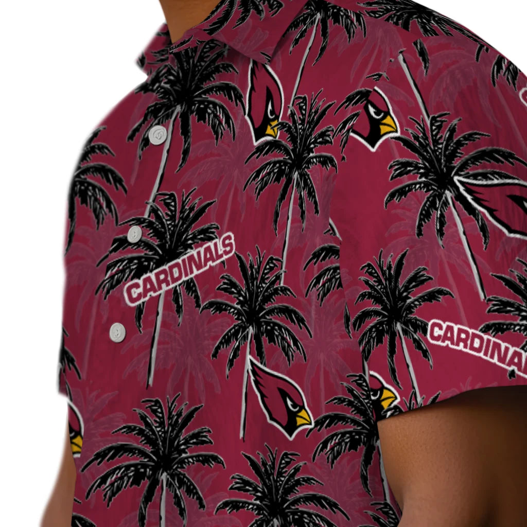 Arizona Cardinals Hawaiian Shirt - Palm Tree Motif | Moonbestprint
