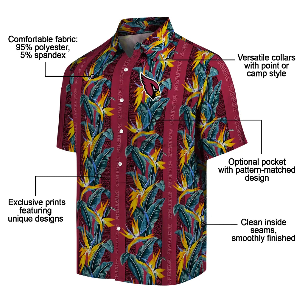 Arizona Cardinals Hawaiian Shirt - Paradise Vines | Moonbestprint
