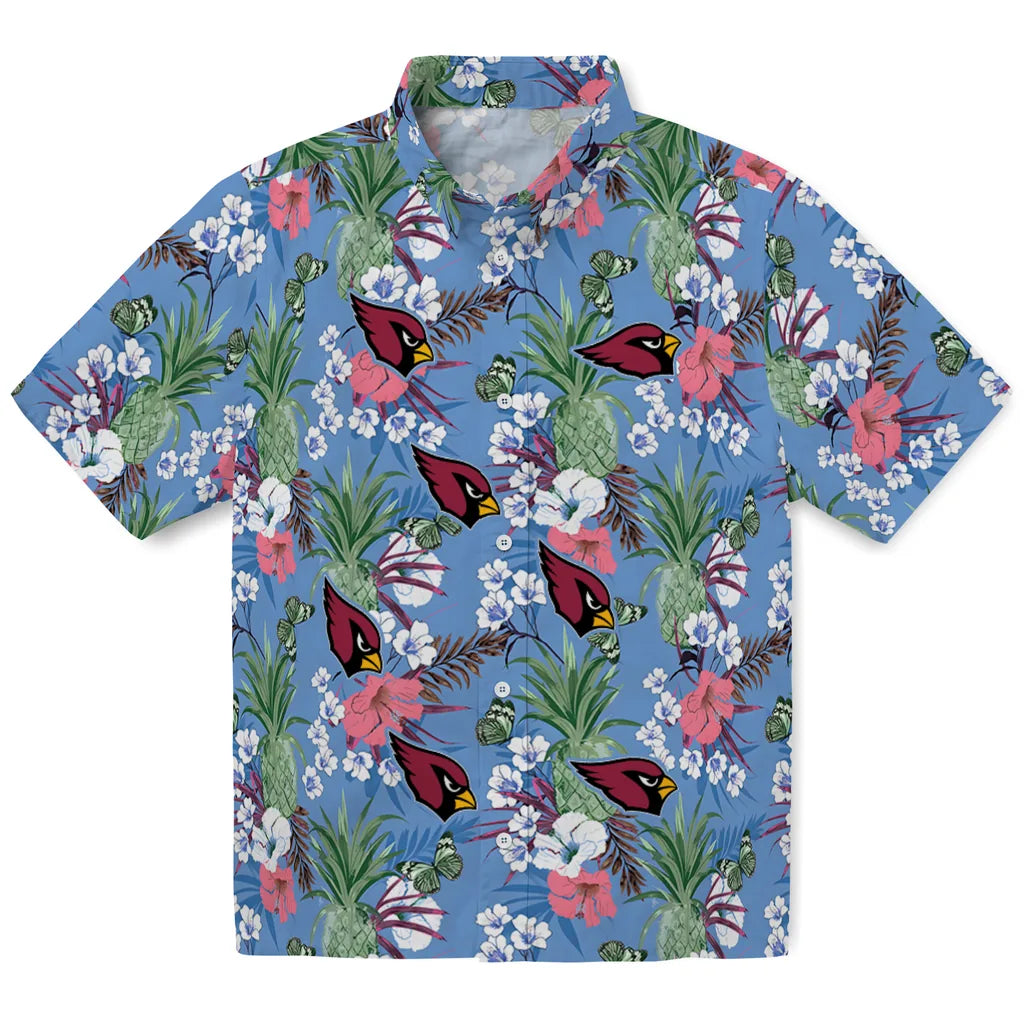 Arizona Cardinals Hawaiian Shirt - Pineapple Bouquet | Moonbestprint