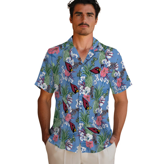 Arizona Cardinals Hawaiian Shirt - Pineapple Bouquet | Moonbestprint