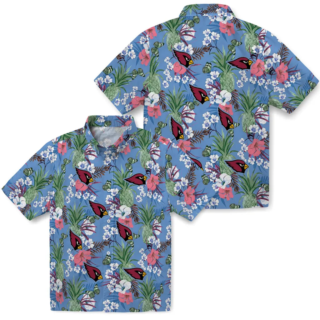Arizona Cardinals Hawaiian Shirt - Pineapple Bouquet | Moonbestprint