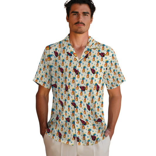 Arizona Cardinals Hawaiian Shirt - Pineapple Delight | Moonbestprint