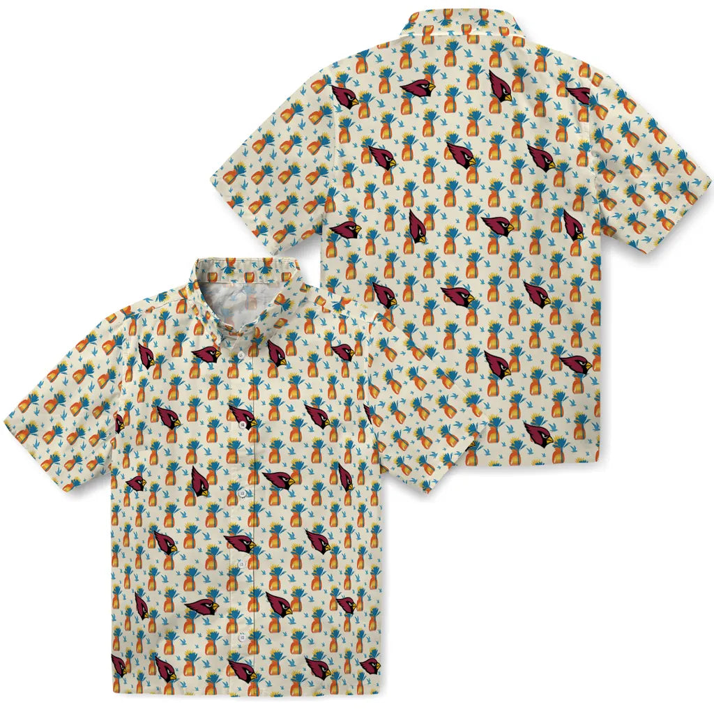 Arizona Cardinals Hawaiian Shirt - Pineapple Delight | Moonbestprint