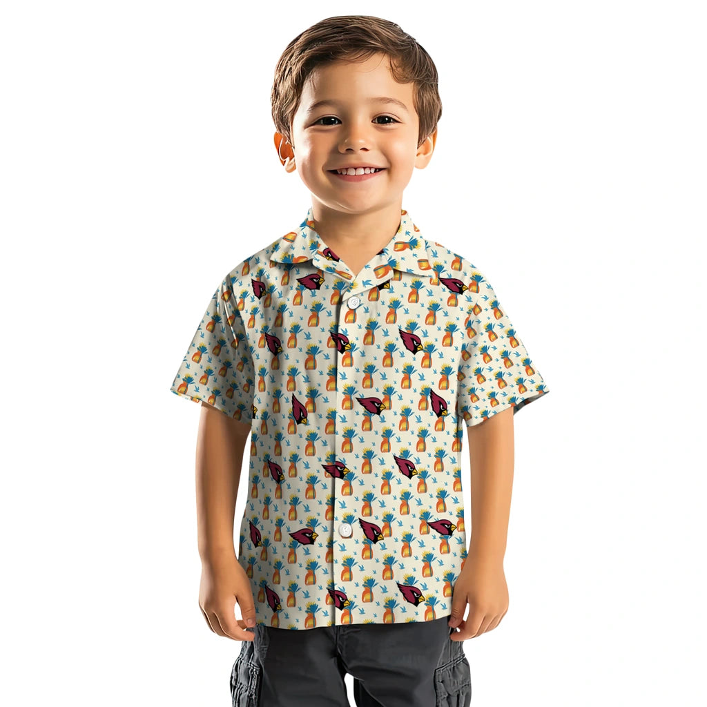 Arizona Cardinals Hawaiian Shirt - Pineapple Delight | Moonbestprint