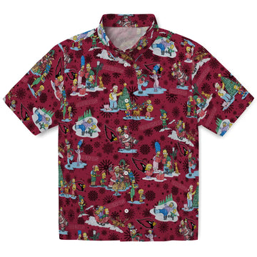 Arizona Cardinals Hawaiian Shirt - Simpsons Christmas | Moonbestprint