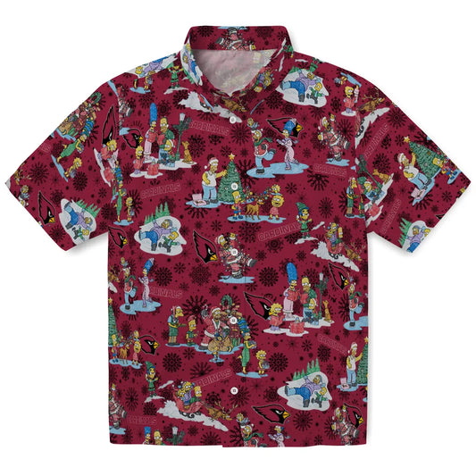 Arizona Cardinals Hawaiian Shirt - Simpsons Christmas | Moonbestprint