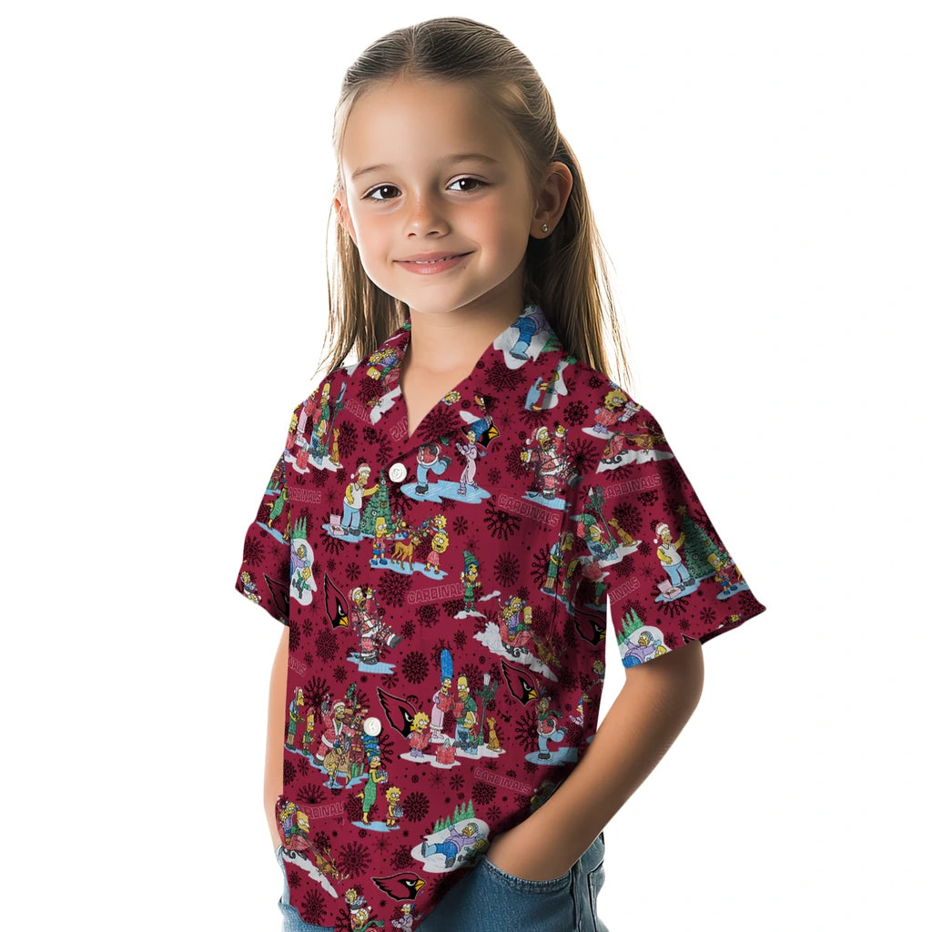 Arizona Cardinals Hawaiian Shirt - Simpsons Christmas | Moonbestprint