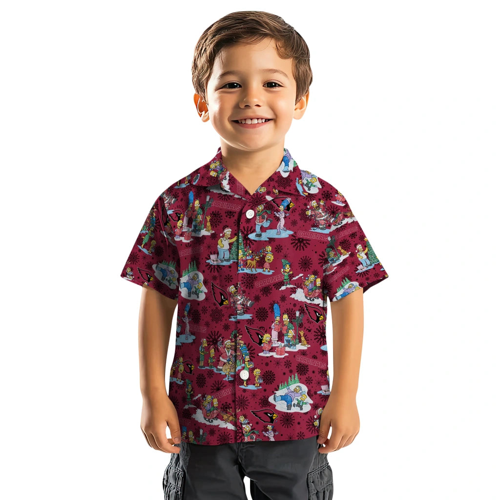 Arizona Cardinals Hawaiian Shirt - Simpsons Christmas | Moonbestprint