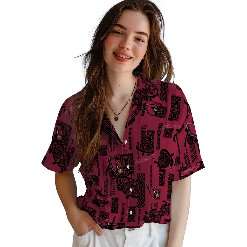 Arizona Cardinals Hawaiian Shirt - Turtle Lines | Moonbestprint