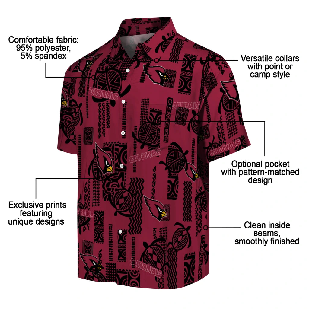 Arizona Cardinals Hawaiian Shirt - Turtle Lines | Moonbestprint
