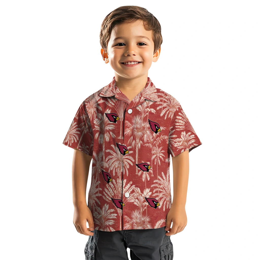 Arizona Cardinals Hawaiian Shirt - Vintage Palm Tree | Moonbestprint