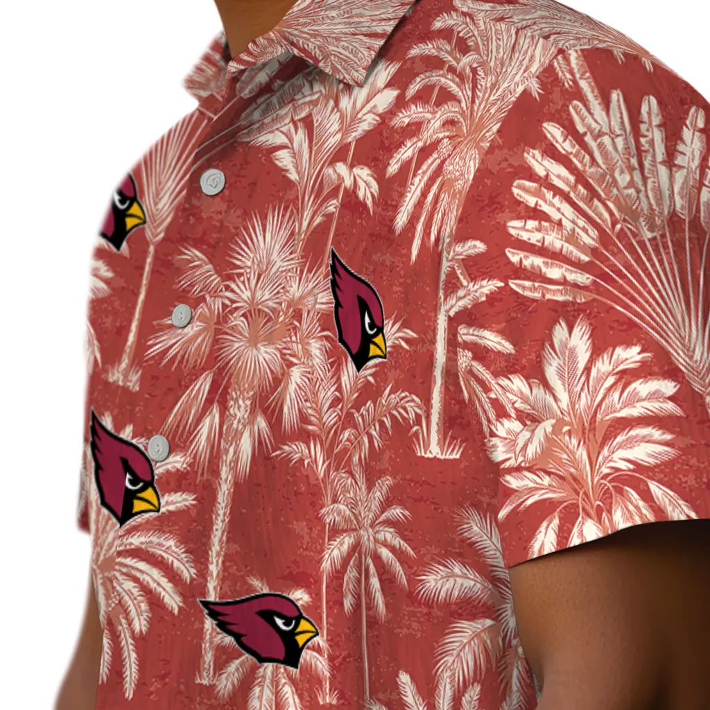 Arizona Cardinals Hawaiian Shirt - Vintage Palm Tree | Moonbestprint