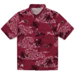 Arizona Cardinals Hawaiian Shirt - Wave Palm | Moonbestprint