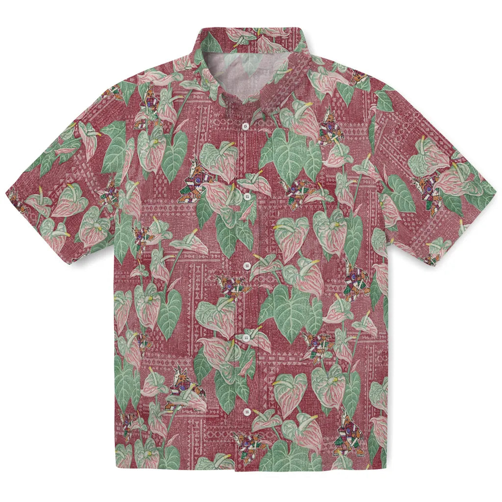 Arizona Coyotes Hawaiian Shirt - Anthurium Overlay – Moonbestprint