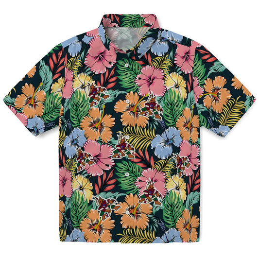 Arizona Coyotes Hawaiian Shirt - Brilliant Hibiscus Garden - Moonbestprint