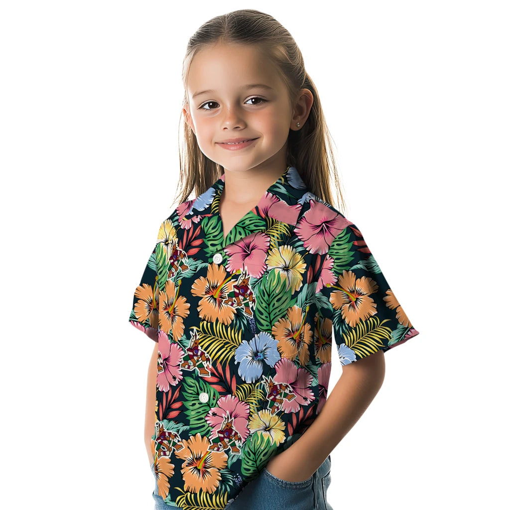 Arizona Coyotes Hawaiian Shirt - Brilliant Hibiscus Garden – Moonbestprint
