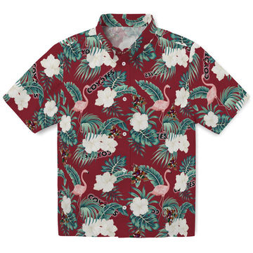 Arizona Coyotes Hawaiian Shirt - Flamingo and Hibiscus – Moonbestprint